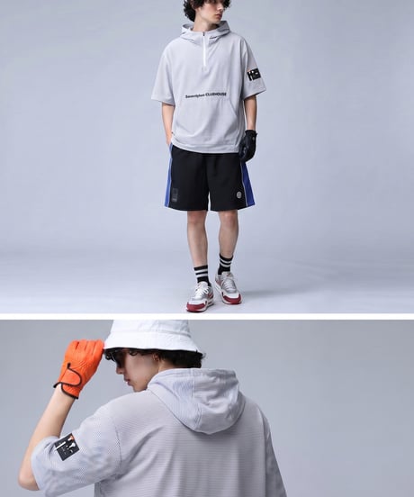 【ANTIQUA GOLF×STCH】 SeersuckerTops-stripe