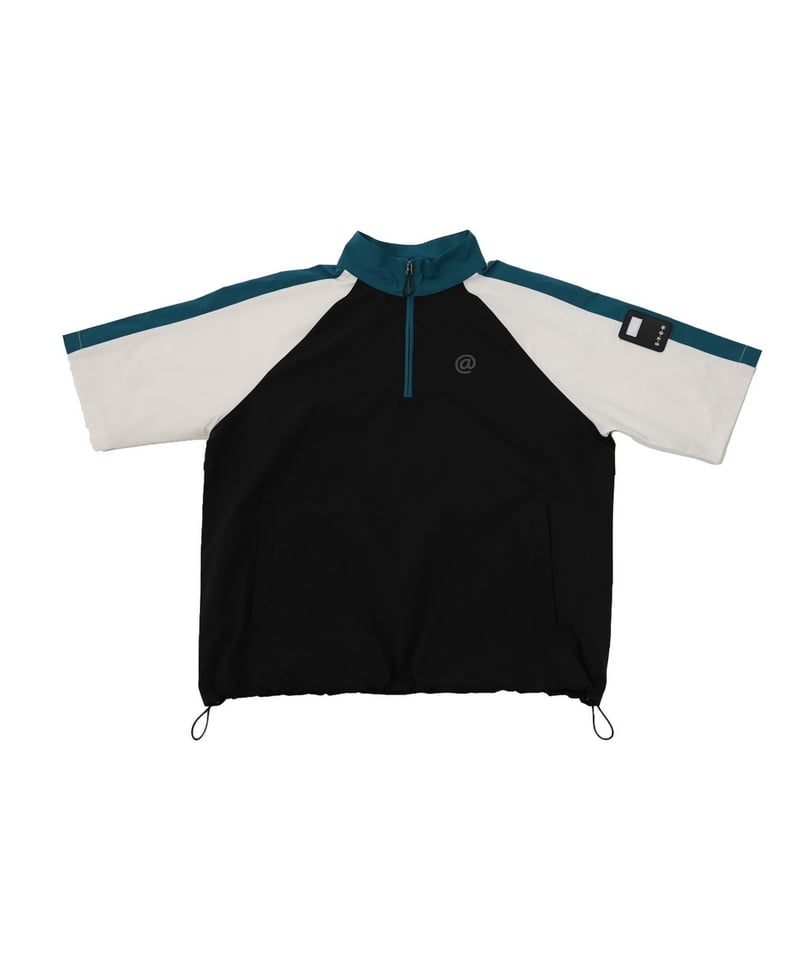 ANTIQUAGOLF×STCH 】halfzip contrast pullover-b