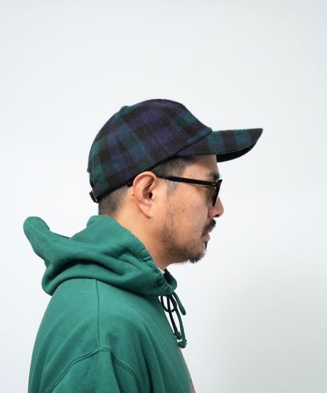 STCH【check embroidery logo cap-green】
