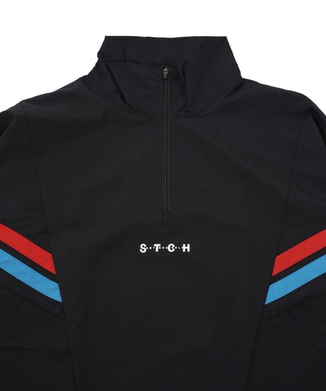 【ANTIQUAGOLF×STCH】 Line design Pullover-black
