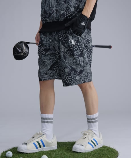 【 ANTIQUAGOLF×STCH 】paisley half pants-beige