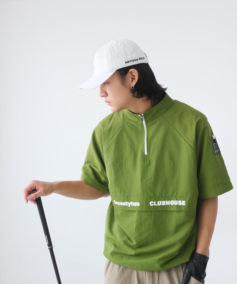 ANTIQUAGOLF×STCH 】regen 2waypullover-khaki |