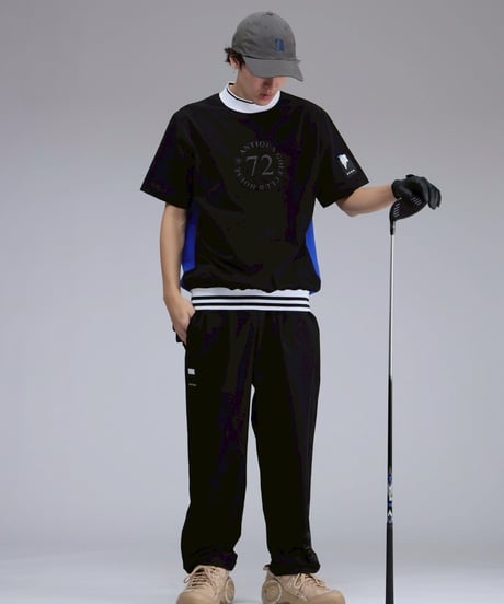 【 ANTIQUAGOLF×STCH 】backcolor mockneck tops-black