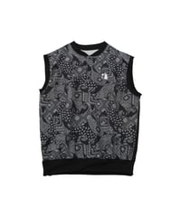 【 ANTIQUAGOLF×STCH 】paisley pattern vest-black