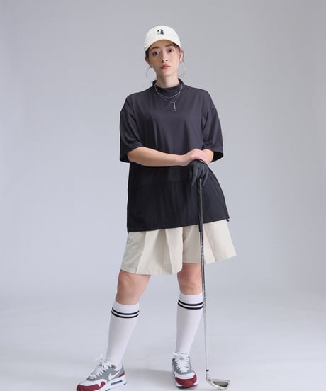 【ANTIQUAGOLF×STCH】UNISEX(ユニセックス)back design tops-black