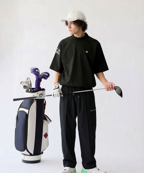 【ANTIQUA GOLF×STCH】Zip Design Logo Pants-black
