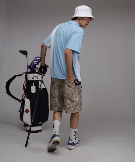 【 ANTIQUAGOLF×STCH 】Asymmetry Logo Tops-light blue