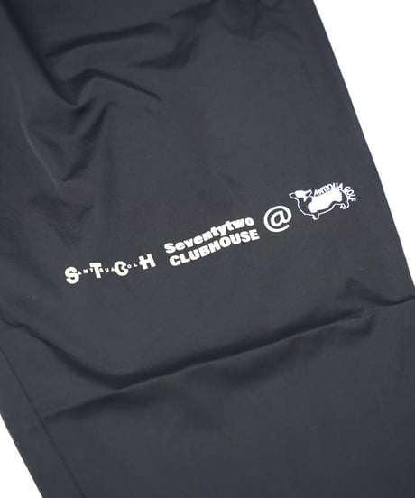 【ANTIQUAGOLF×STCH】UNISEX（ユニセックス）logo pants-black