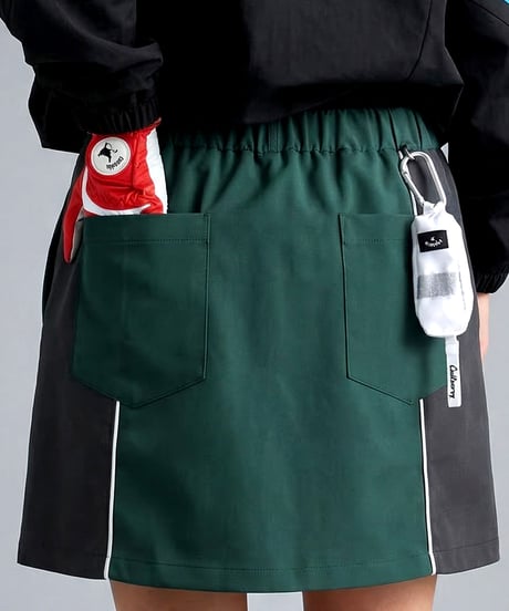 【ANTIQUAGOLF×STCH】Colorblock Half Skirt-green