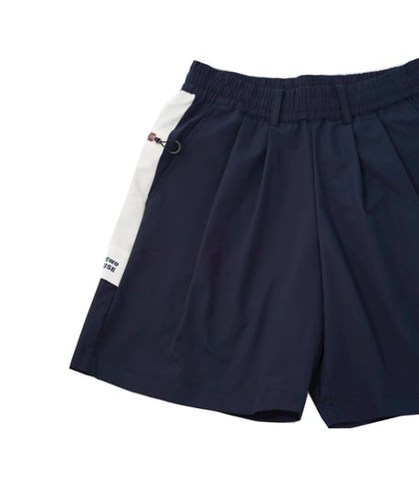 【 ANTIQUAGOLF×STCH 】contrast half pants-offwhite×navy