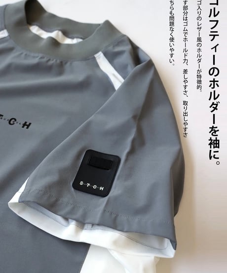 【ANTIQUAGOLF×STCH】UNISEX(ユニセックス)colored tech halfsleeve-green