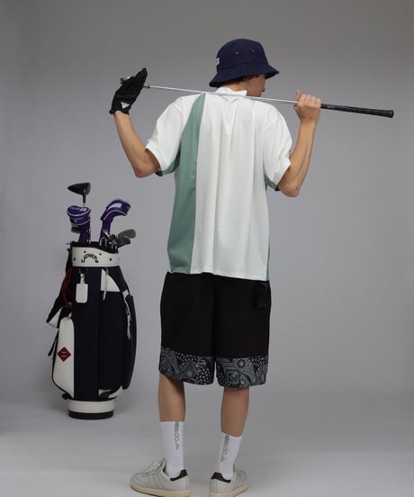 【 ANTIQUAGOLF×STCH 】Asymmetry Logo Tops-white