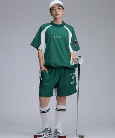 【ANTIQUAGOLF×STCH】UNISEX(ユニセックス)colored tech halfsleeve-green