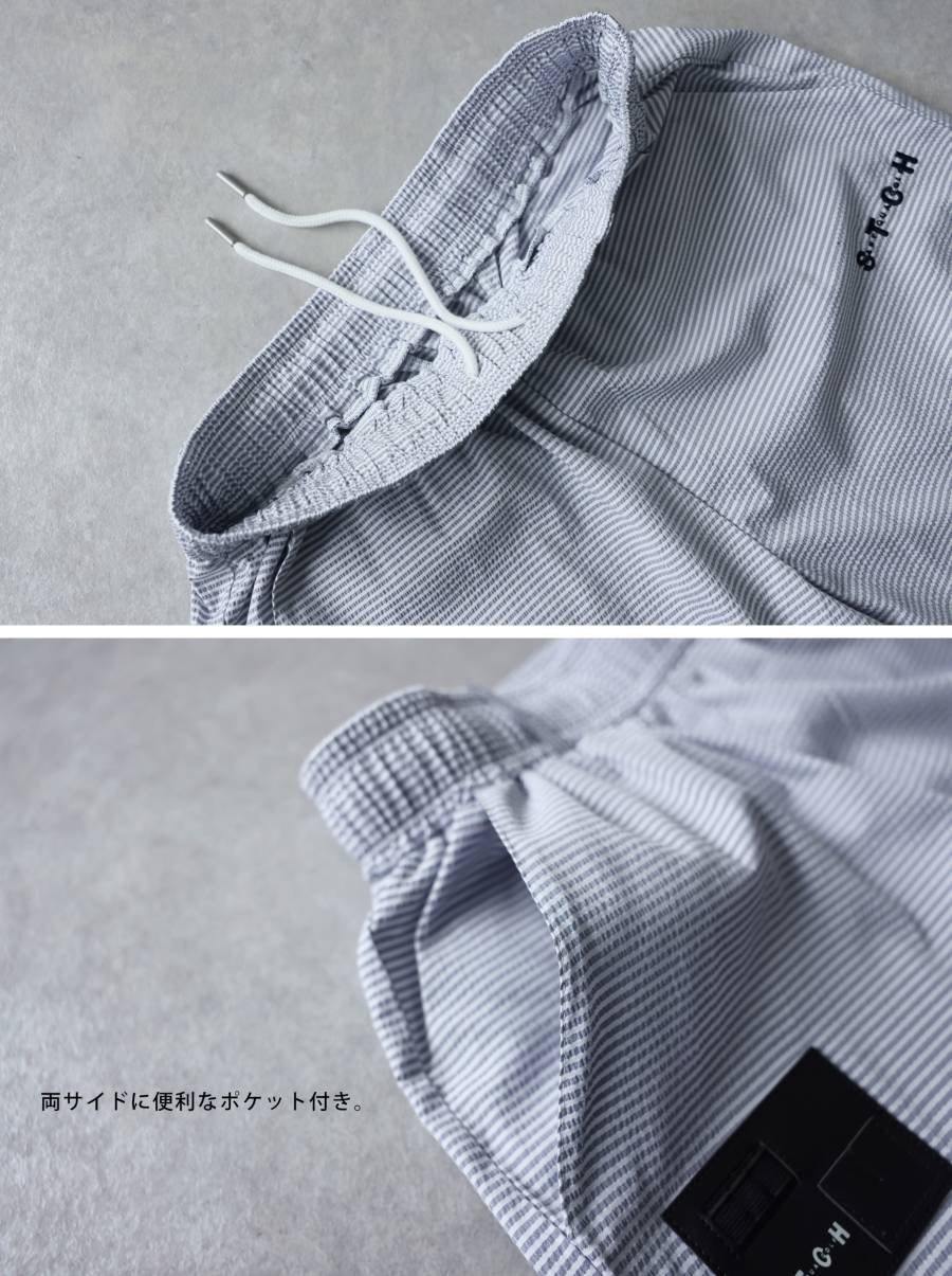 ANTIQUA GOLF×STCH】Seersucker HalfPants-stripe