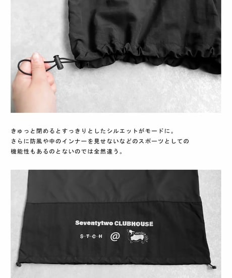 【ANTIQUAGOLF×STCH】UNISEX(ユニセックス)back design tops-black