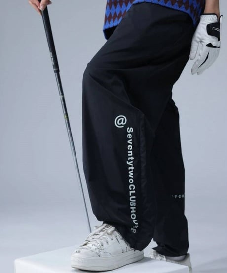 【ANTIQUAGOLF×STCH】UNISEX（ユニセックス）logo pants-black