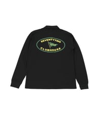 STCH ORIGINAL【Flag logo polo L/S-black】