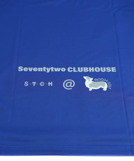 【ANTIQUAGOLF×STCH】UNISEX（ユニセックス）short sleeve hooded-blue