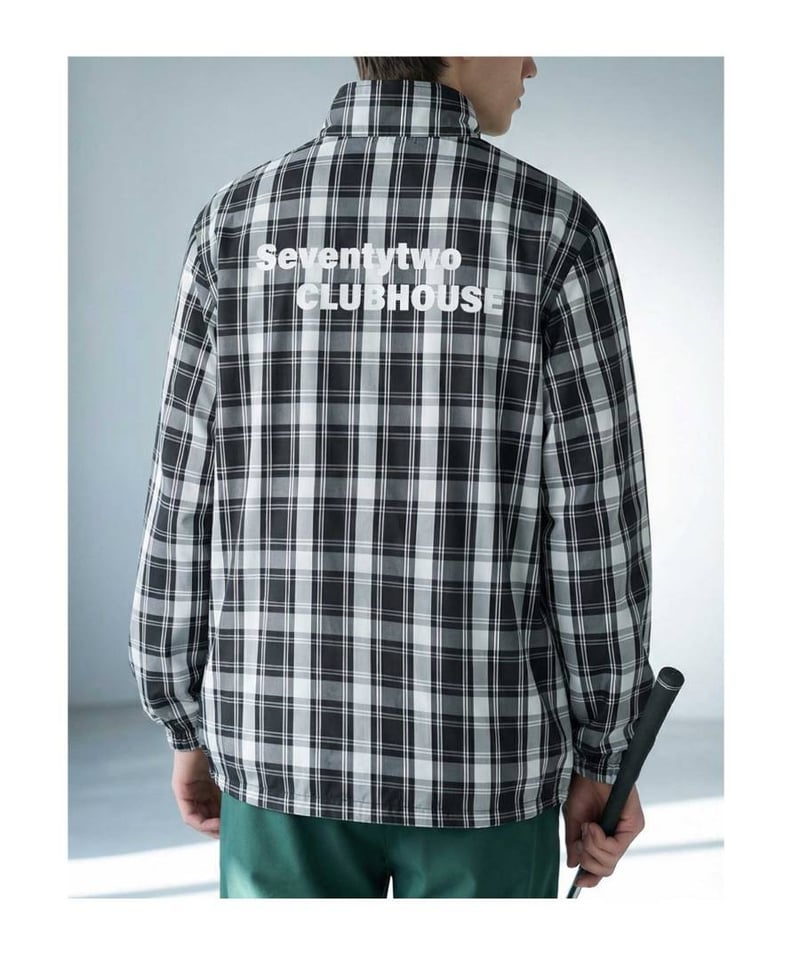 ANTIQUAGOLF×STCH】 Check Logo Tops-black | 【公式】