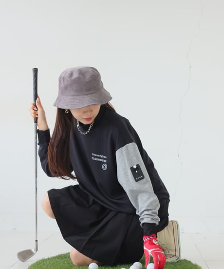 【 ANTIQUAGOLF×STCH 】punch tops-black