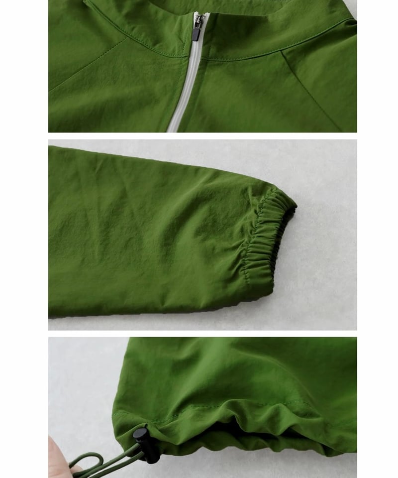 ANTIQUAGOLF×STCH 】regen 2waypullover-khaki |