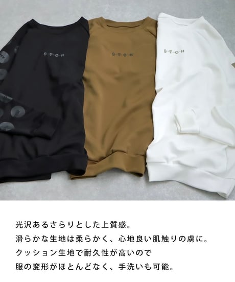 【ANTIQUAGOLF×STCH】UNISEX（ユニセックス）dot design tops-black