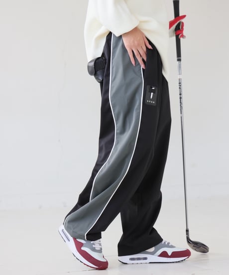 【ANTIQUAGOLF×STCH】 color matching pants-black