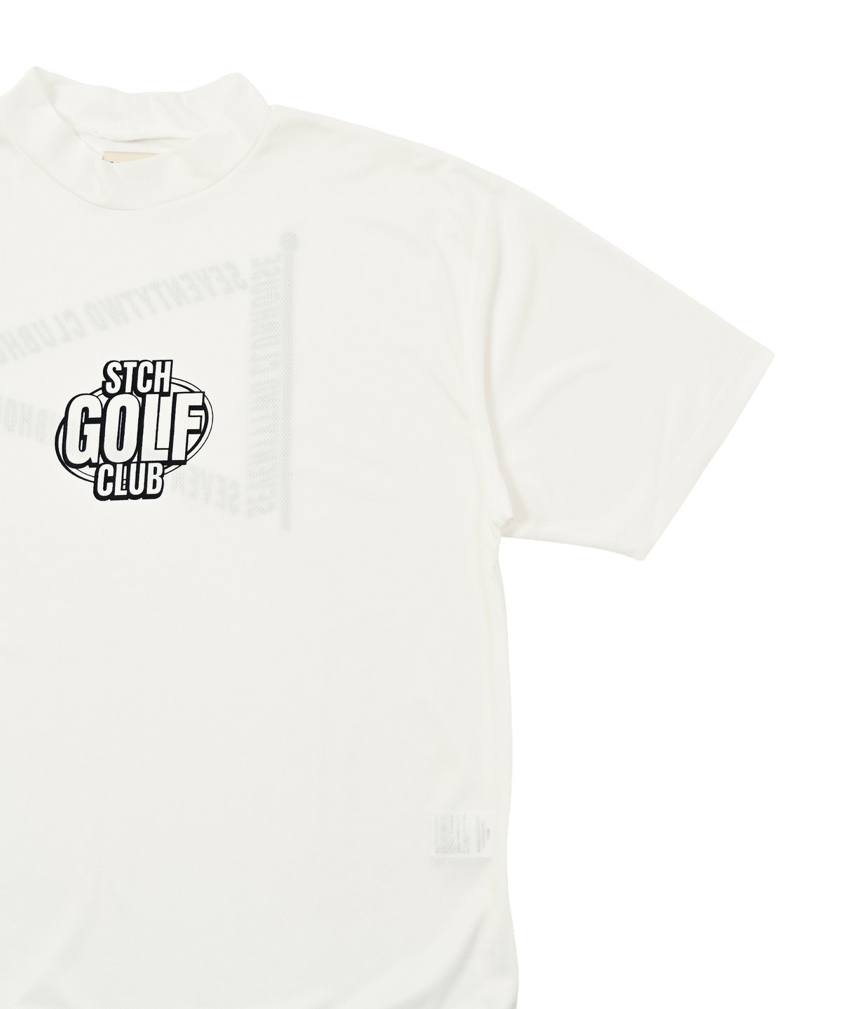 GENGEN GOLF CLUB モックネックシャツ ホワイト STCH ORIGINAL 【mock neck STCH GOLF CLUB-white】
