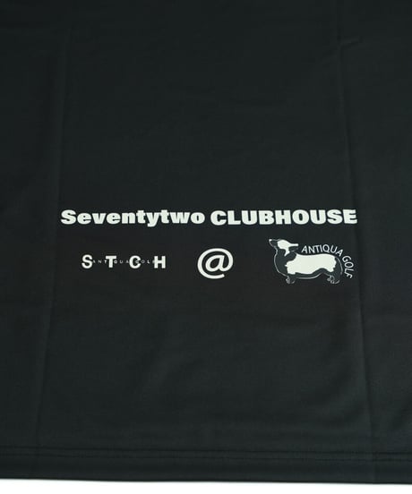 【ANTIQUAGOLF×STCH】UNISEX（ユニセックス）short sleeve hooded-black