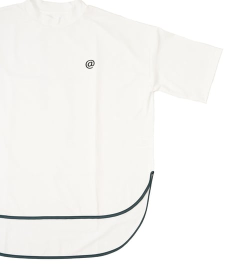 【ANTIQUAGOLF×STCH】UNISEX（ユニセックス）piping mock neck-white