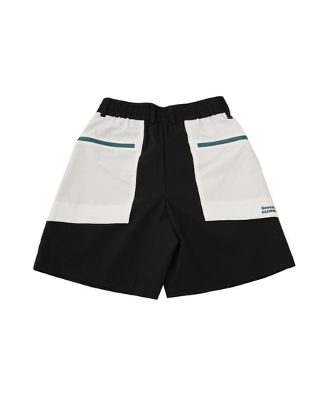 【 ANTIQUAGOLF×STCH 】contrast half pants-black×offwhite