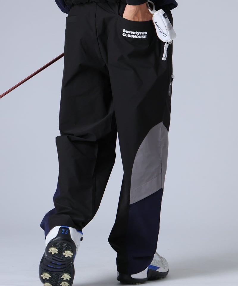 ANTIQUAGOLF×STCH】Color block pants-black | 【公式