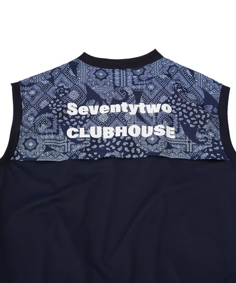 【 ANTIQUAGOLF×STCH 】paisley pattern vest-NAVY
