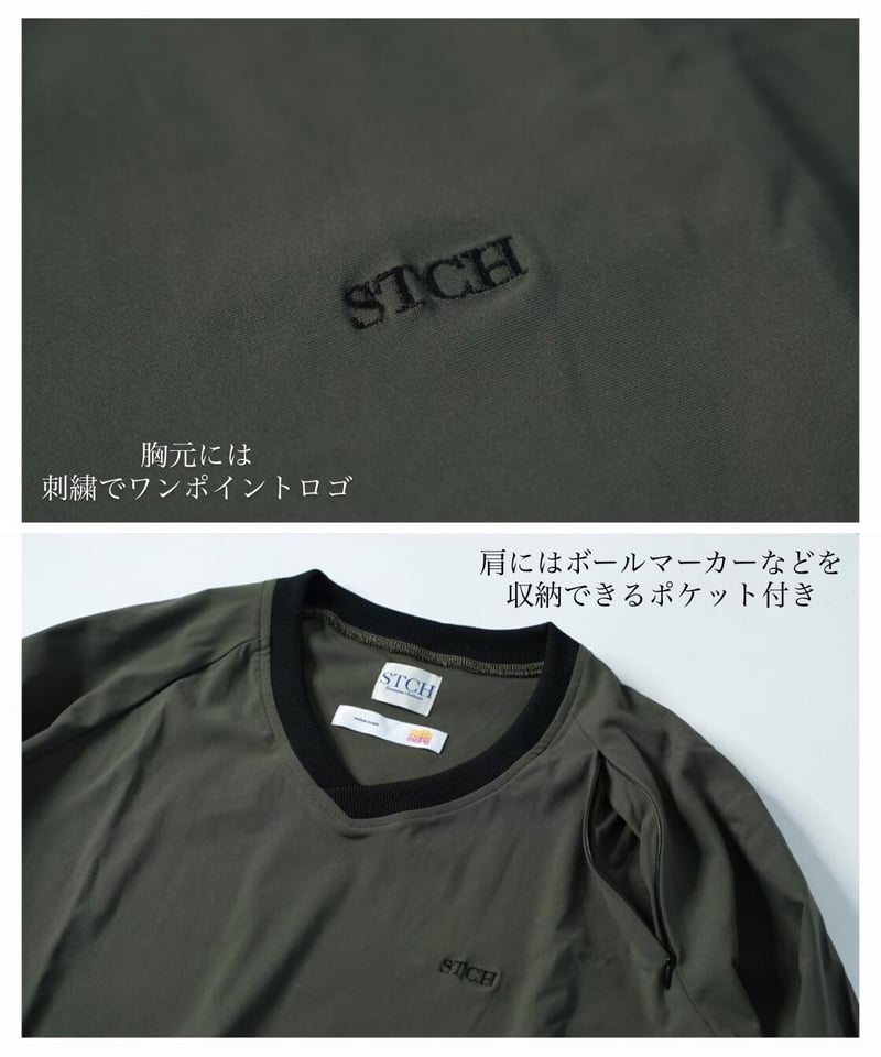melple×STCH 【Tomcat V-neck pullover olive(トムキャッ melple×STCH 【Tomcat V-neck pullover olive(トムキャッ