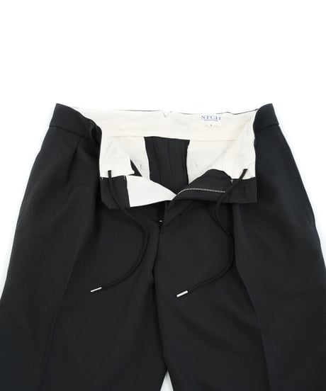 STCH【Twotuck wide pants-black】