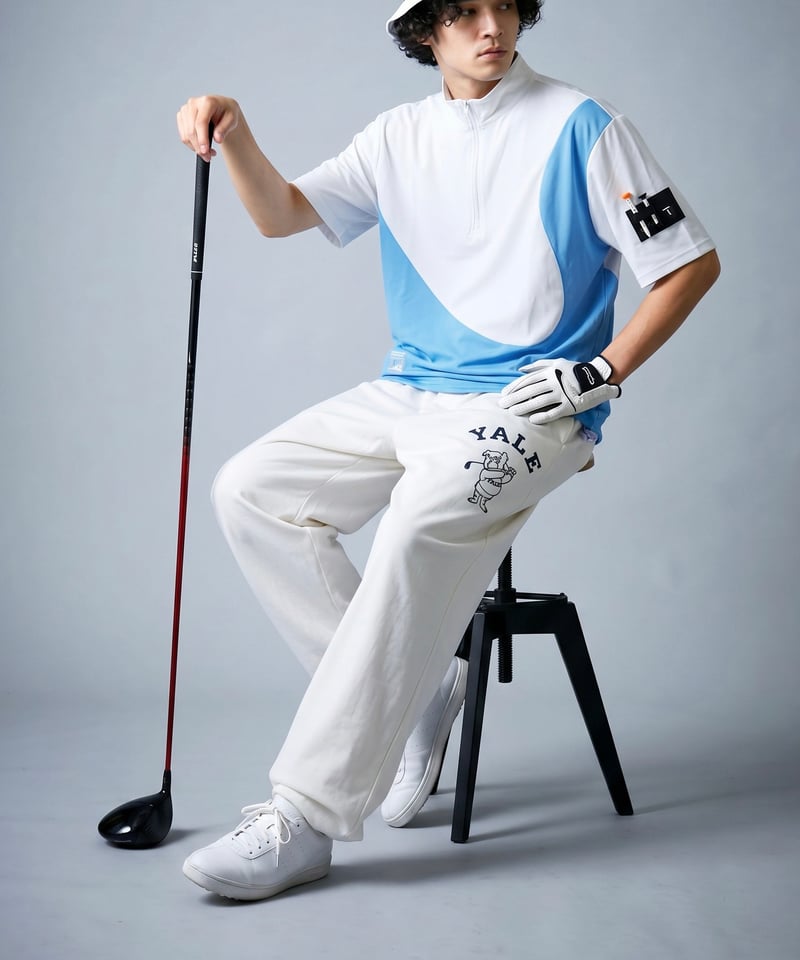 ANTIQUA GOLF×STCH】Color block Tops-bluemix | 【