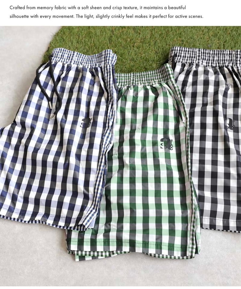 ANTIQUAGOLF×STCH】UNISEX(ユニセックス)check half pant