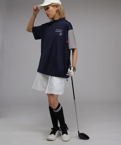 【ANTIQUAGOLF×STCH】LADIES（レディース）A-line half pants white