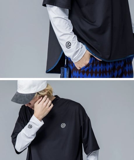 【ANTIQUAGOLF×STCH】UNISEX（ユニセックス）接触冷感×UVカット longsleeve under shirt-white