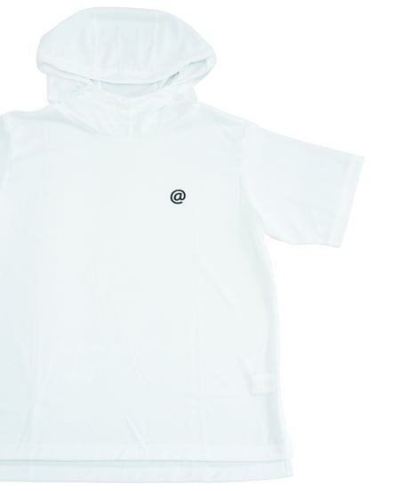 【ANTIQUAGOLF×STCH】UNISEX（ユニセックス）short sleeve hooded-white