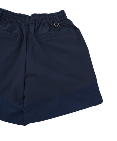 【ANTIQUAGOLF×STCH】UNISEX（ユニセックス）logo half pants-navy