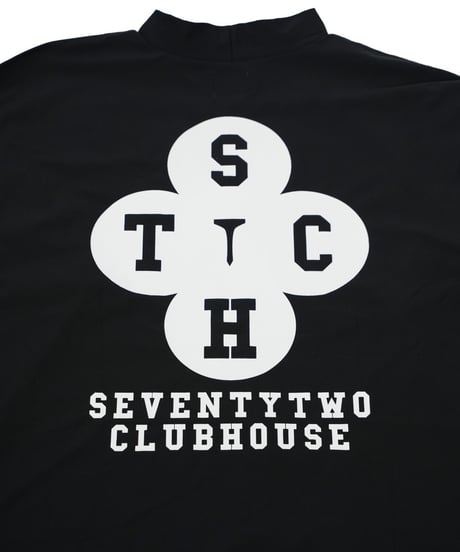 STCH ORIGINAL【 Clover logo mock neck-black 】
