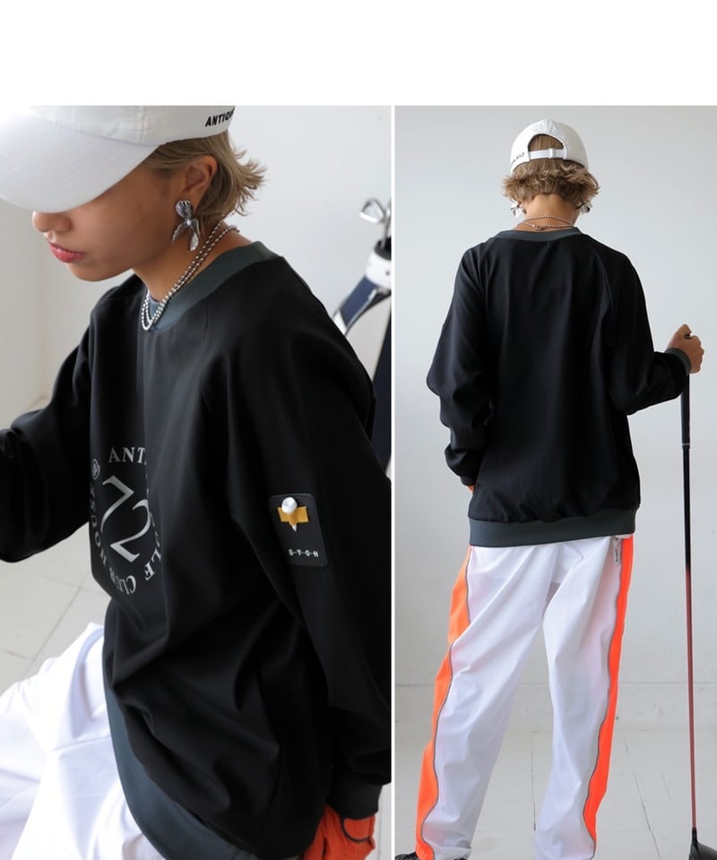 【ANTIQUAGOLF×STCH】UNISEX ゲームシャツ ANTIQUAGOLF×STCH】UNISEX（ユニセックス）number logo top