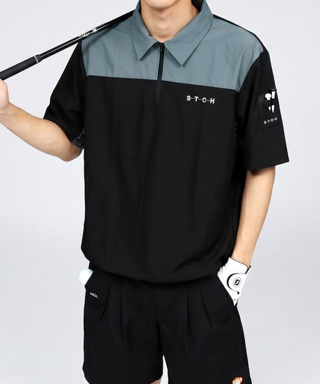【ANTIQUA GOLF×STCH】Colored Tech Tops-black