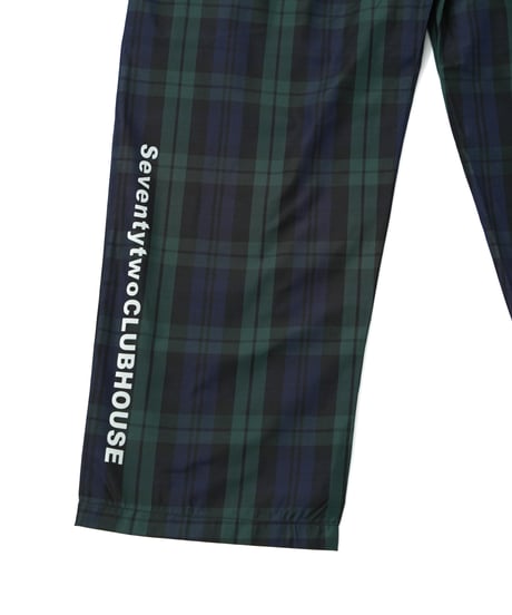 【ANTIQUAGOLF×STCH】UNISEX（ユニセックス）check logo pants-blackwatch