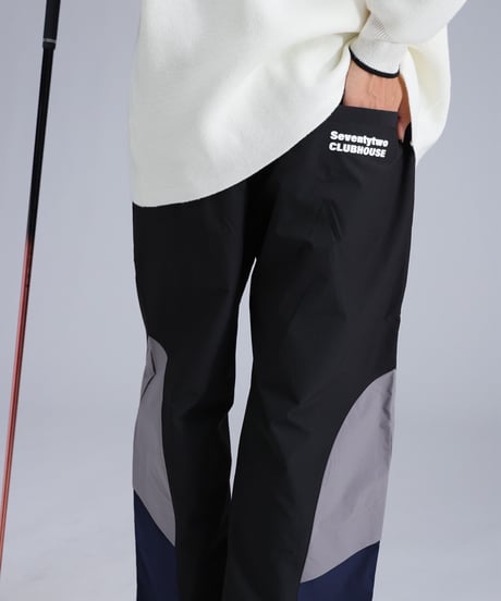 【ANTIQUAGOLF×STCH】Color block pants-black