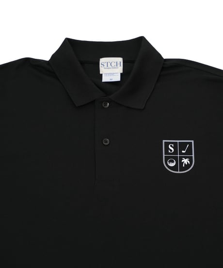 STCH ORIGINAL【STCH LOGO POLO-black】