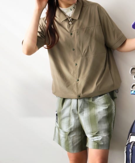 【ANTIQUAGOLF×STCH】UNISEX(ユニセックス) check pants-khaki