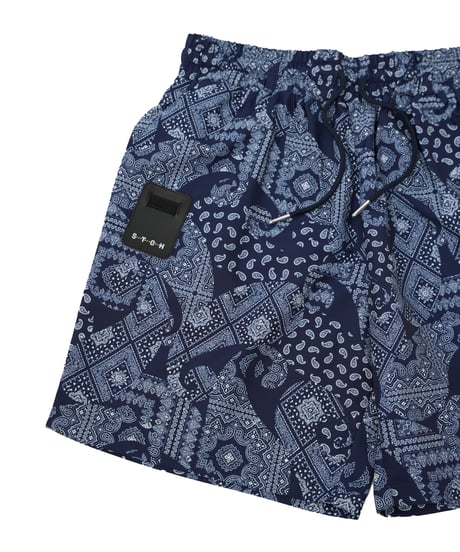 【 ANTIQUAGOLF×STCH 】paisley half pants-navy