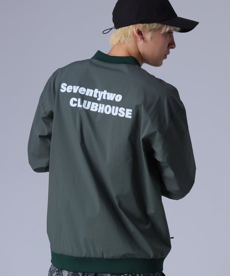 【ANTIQUAGOLF×STCH】v-neck logo tops-green